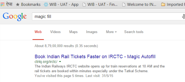 IRCTC पर तत्काल रेल टिकट magic auto fill