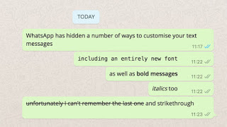 tutirial font change in whatsapp