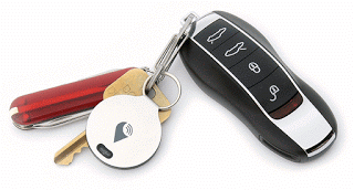 trackr electronic GPS tracker keychain