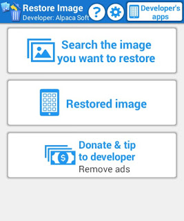 Restore deleted image by android mobile