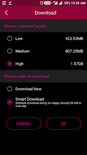 Download unlimited movies with jio cinema