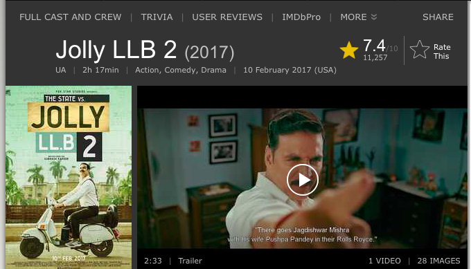 Jolly LLB hindi film watch online
