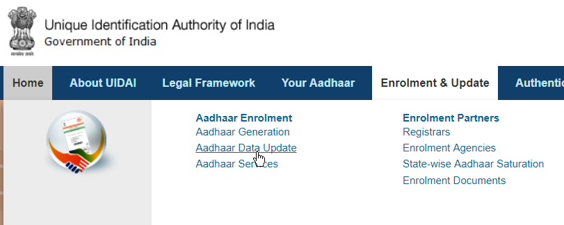 Aadhaar Data Update